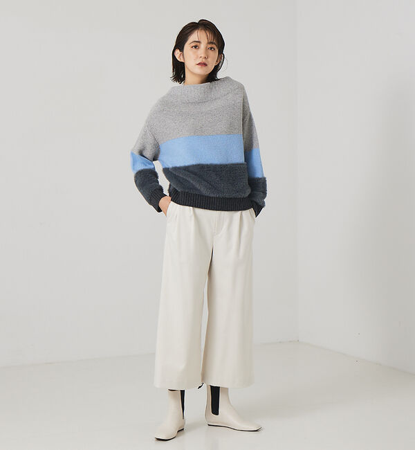 qualite「サテンワイドクロップドパンツ」|その他|