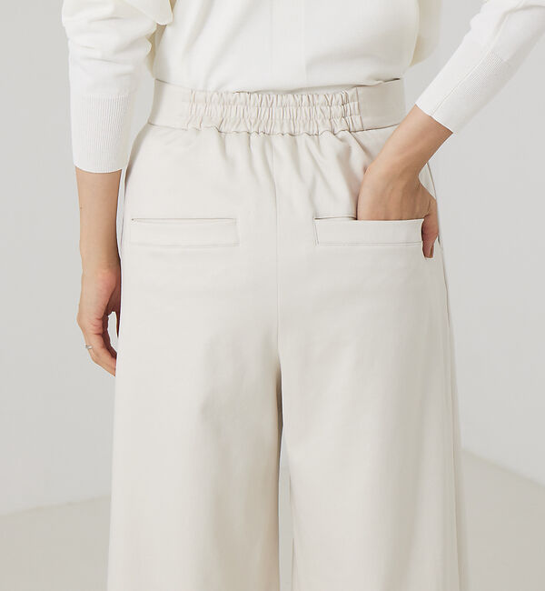 qualite「サテンワイドクロップドパンツ」|その他|