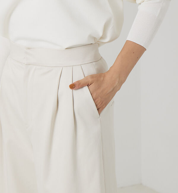 qualite「サテンワイドクロップドパンツ」|その他|