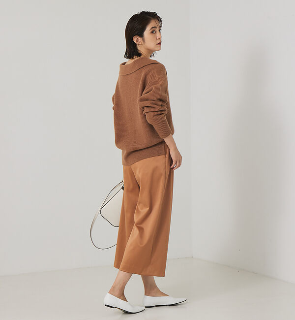 qualite「サテンワイドクロップドパンツ」|その他|