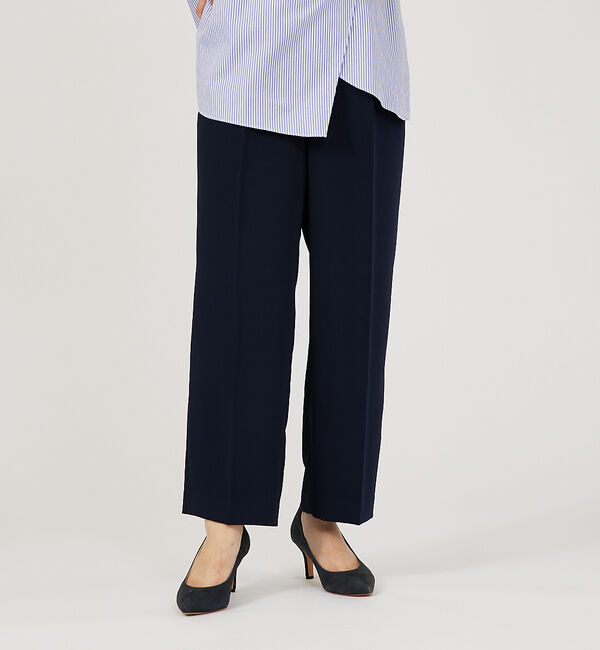 qualite「【WEB限定・大好評アイテム復活】ワイドイージーパンツ」|その他|ダークネイビー