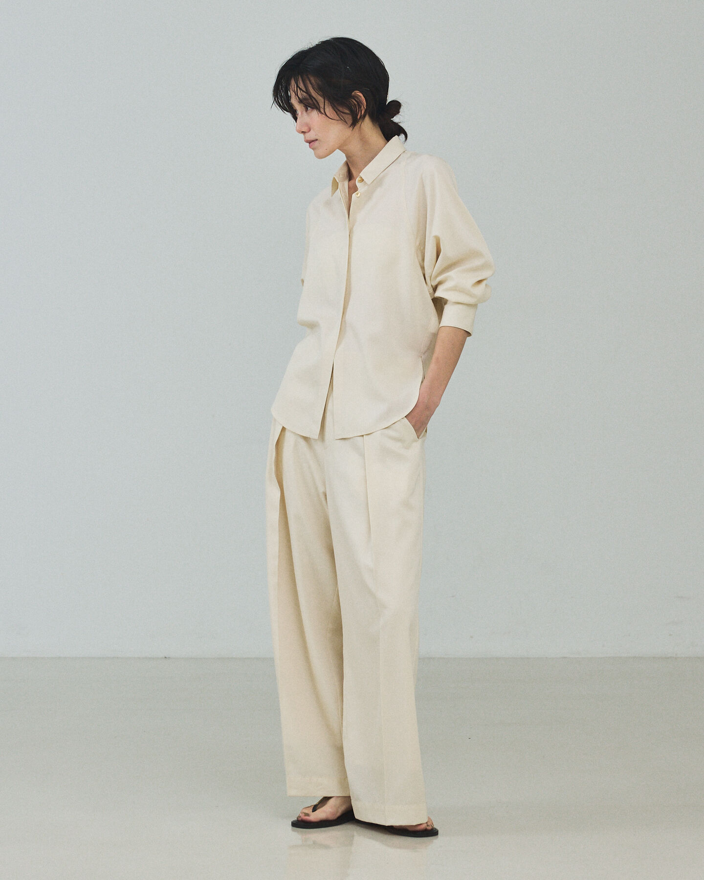 qualite「【セットアップ対応】テンセルハイツイストワイドパンツ【予約】」|その他|