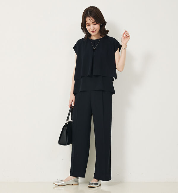abahouse mavie「【２点セットアップ/エニデイカセット・サマー】ジョーゼット ブラウス＆パンツセッ」|シャツ・ブラウス|
