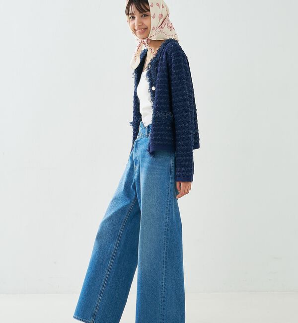 abahouse mavie「ツィードニットジャケット」|カーディガン|