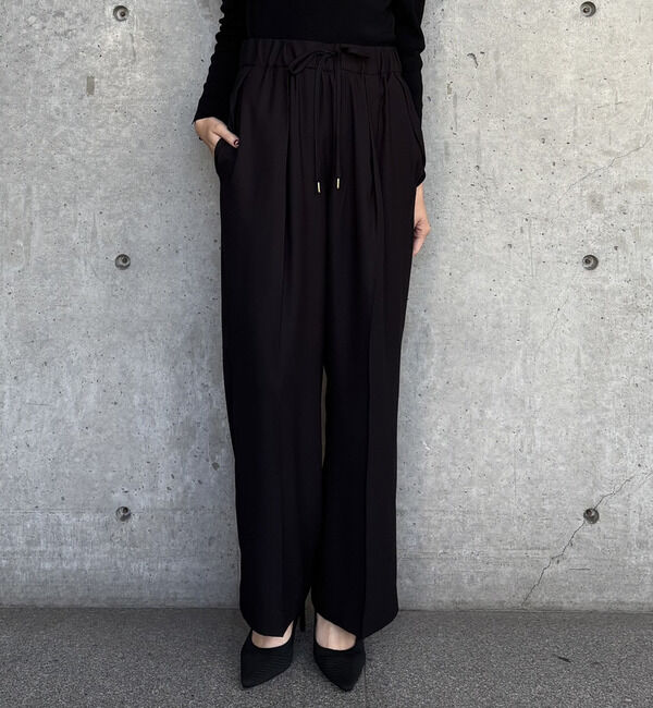 TIARA「フラップポケットドロストパンツ」|その他|ブラック