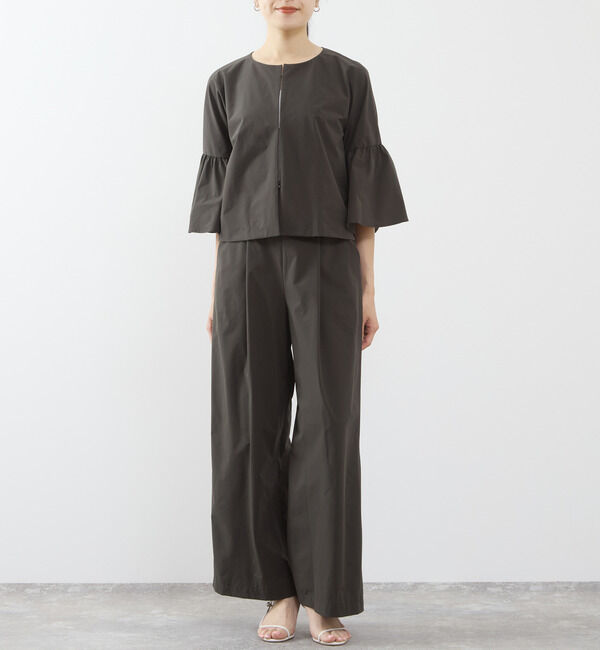 TIARA「《定番》タックワイドストレートパンツ（セットアップ可）」|その他|