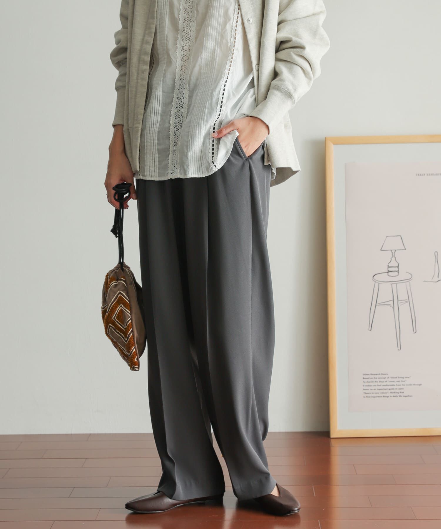 URBAN RESEARCH DOORS「ライトダブルクロスイージーパンツ」|その他|