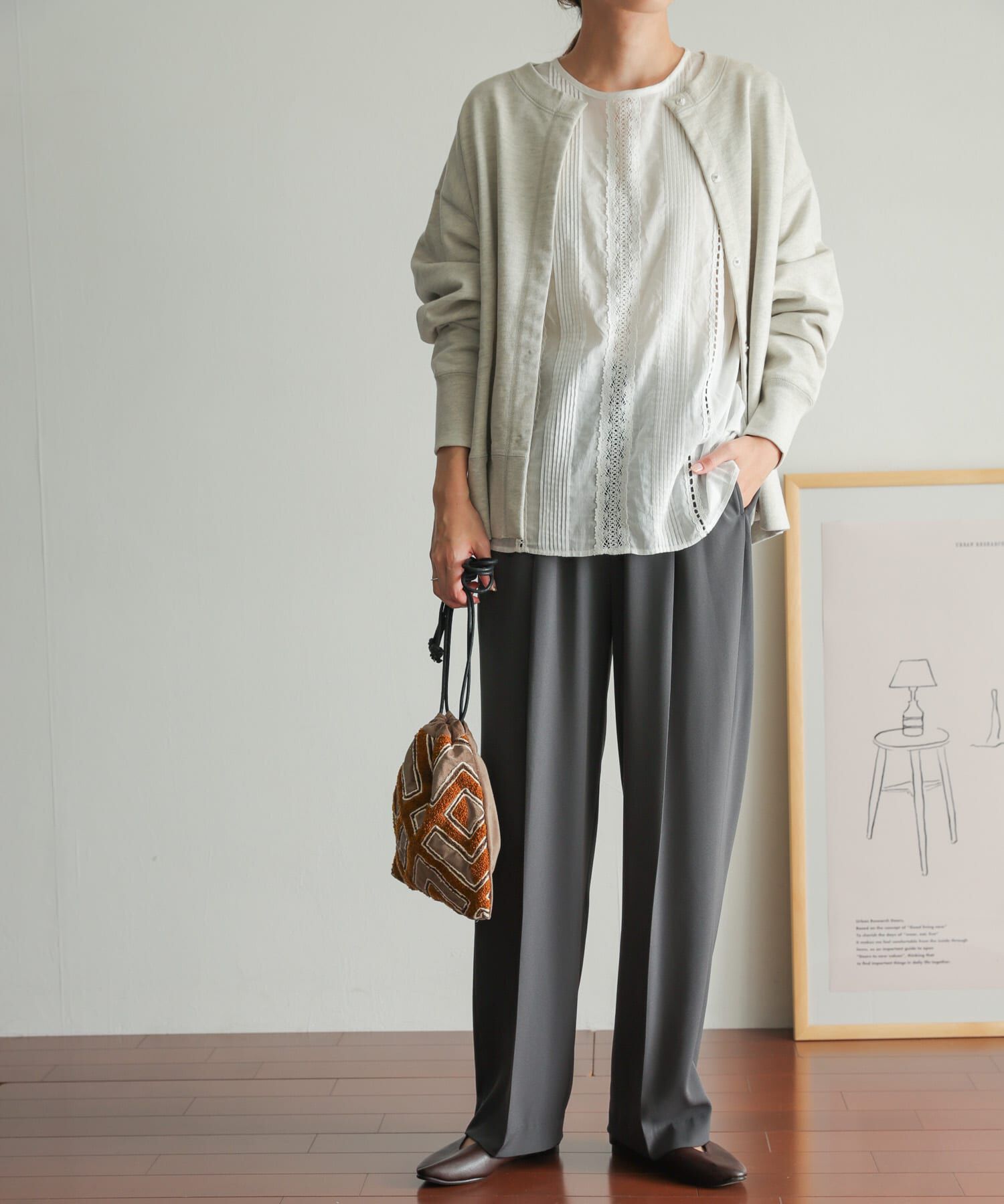 URBAN RESEARCH DOORS「ライトダブルクロスイージーパンツ」|その他|