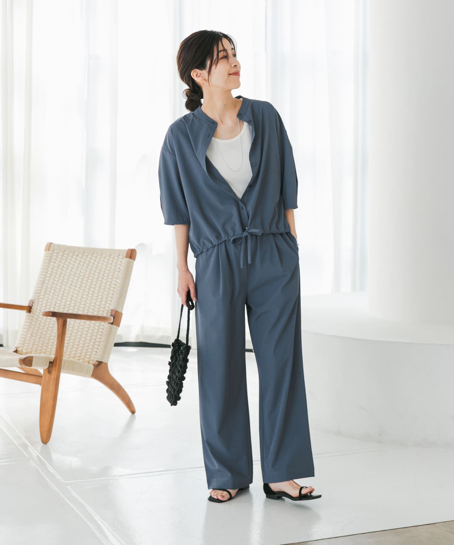 URBAN RESEARCH DOORS「『仁村紗和さん着用』『UR TECH』サマシェアストレートイージーパンツ」|その他|