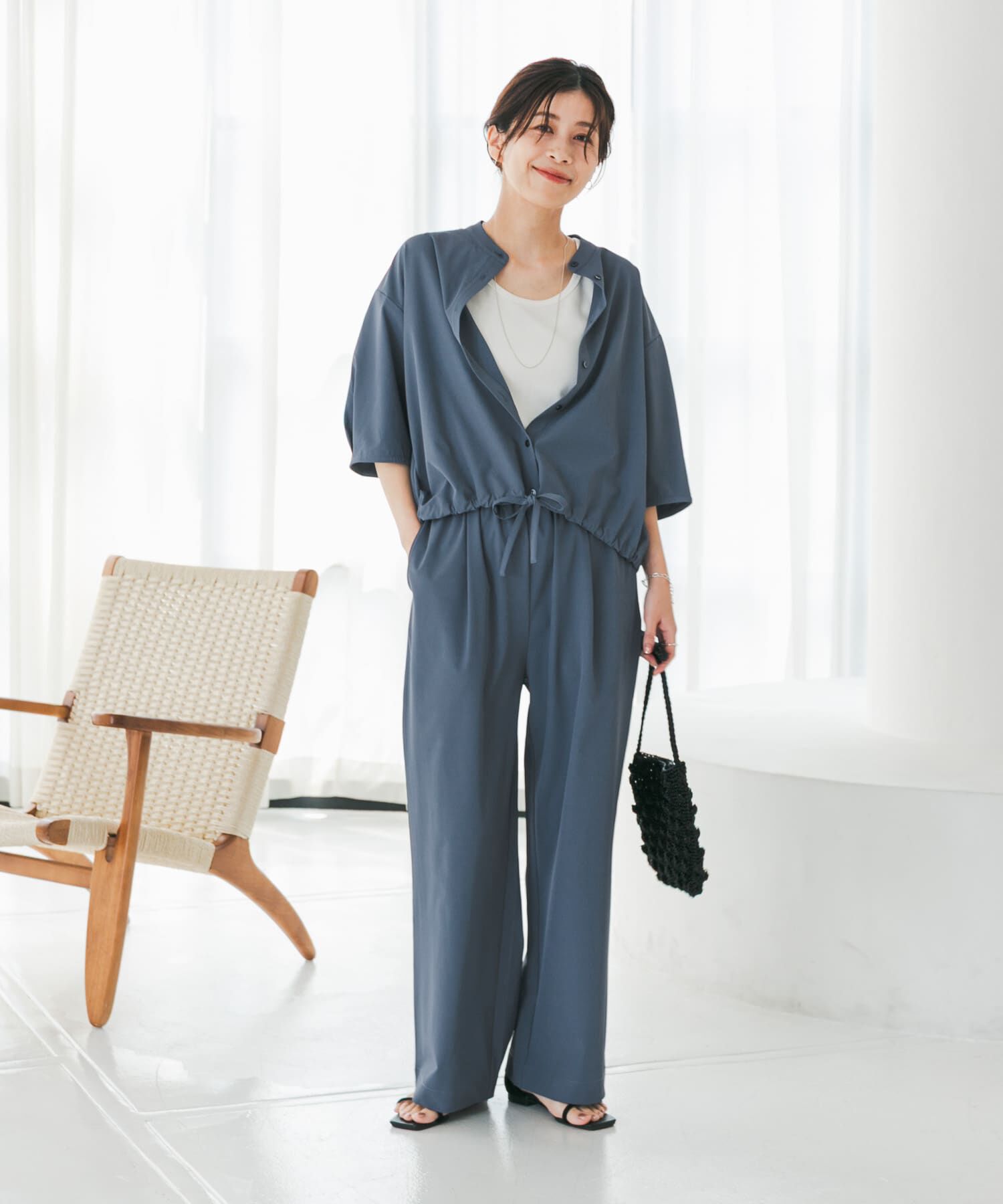 URBAN RESEARCH DOORS「『仁村紗和さん着用』『UR TECH』サマシェアストレートイージーパンツ」|その他|