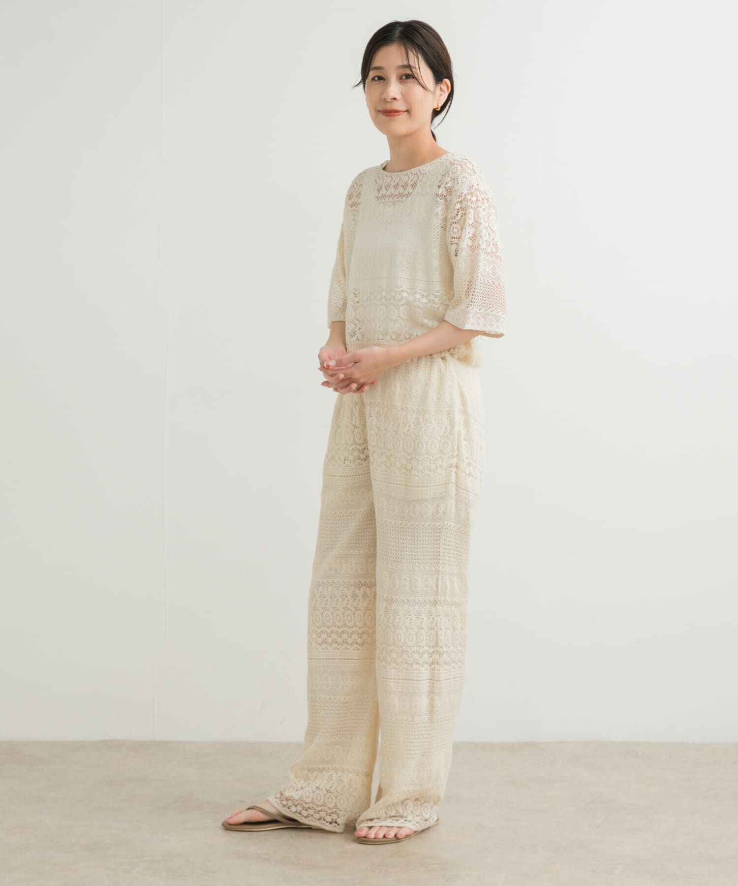 URBAN RESEARCH DOORS「『別注』olu&rsquo;ment&times;DOORS　かぎ編みレースパンツ」|その他|