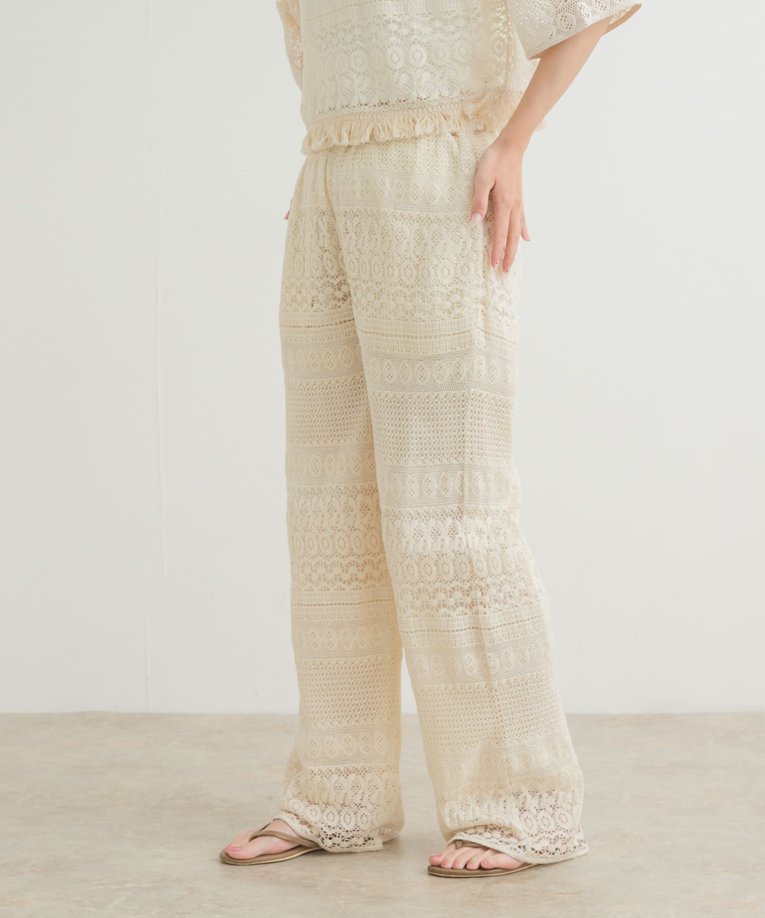 URBAN RESEARCH DOORS「『別注』olu&rsquo;ment&times;DOORS　かぎ編みレースパンツ」|その他|