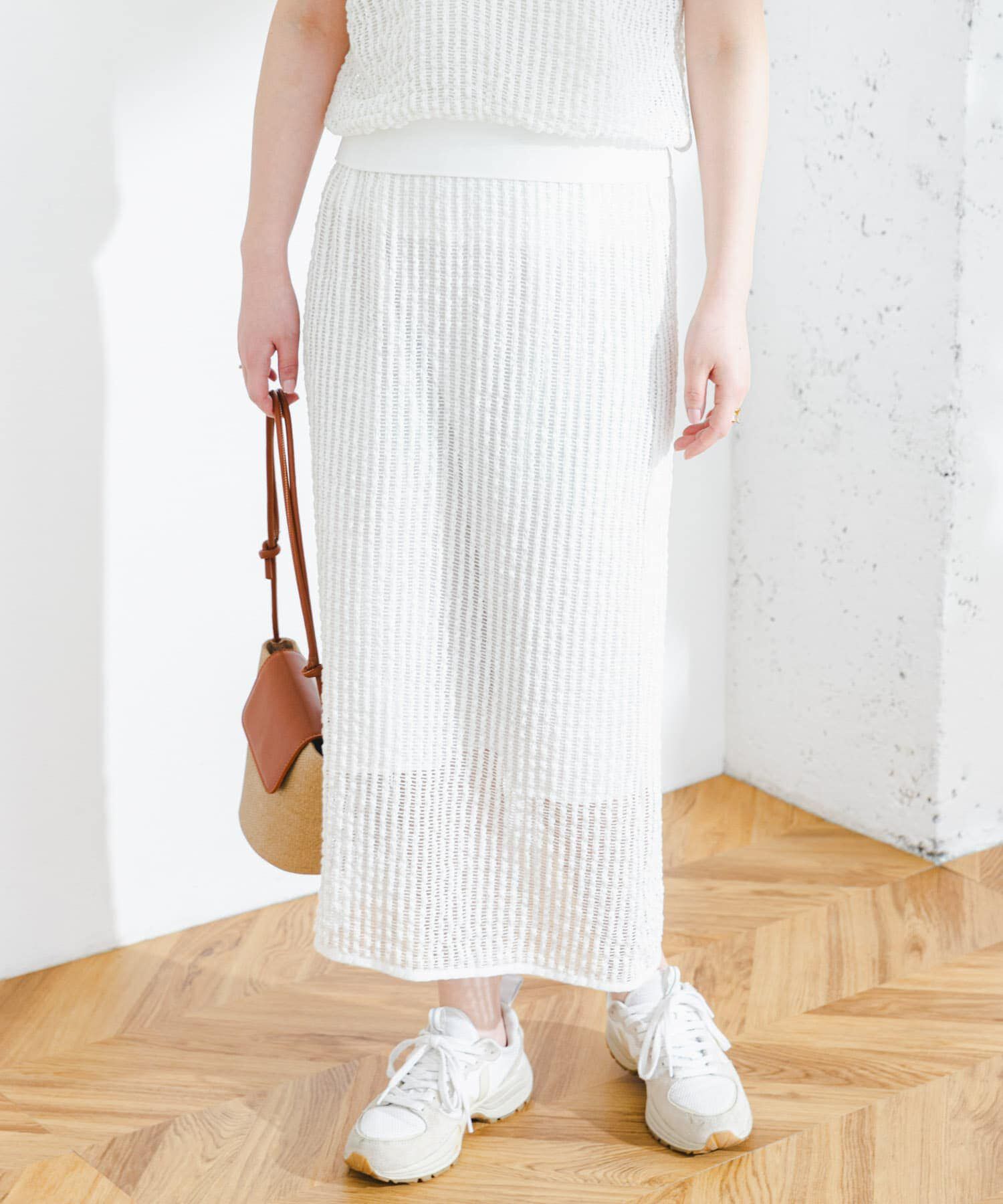 URBAN RESEARCH ROSSO「『セットアップ対応』F by ROSSO　メッシュプルオーバー+ロングスカート」|その他|