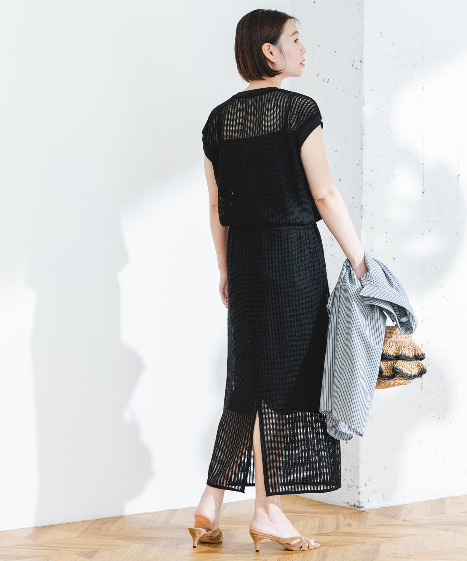 URBAN RESEARCH ROSSO「『セットアップ対応』F by ROSSO　メッシュプルオーバー+ロングスカート」|その他|