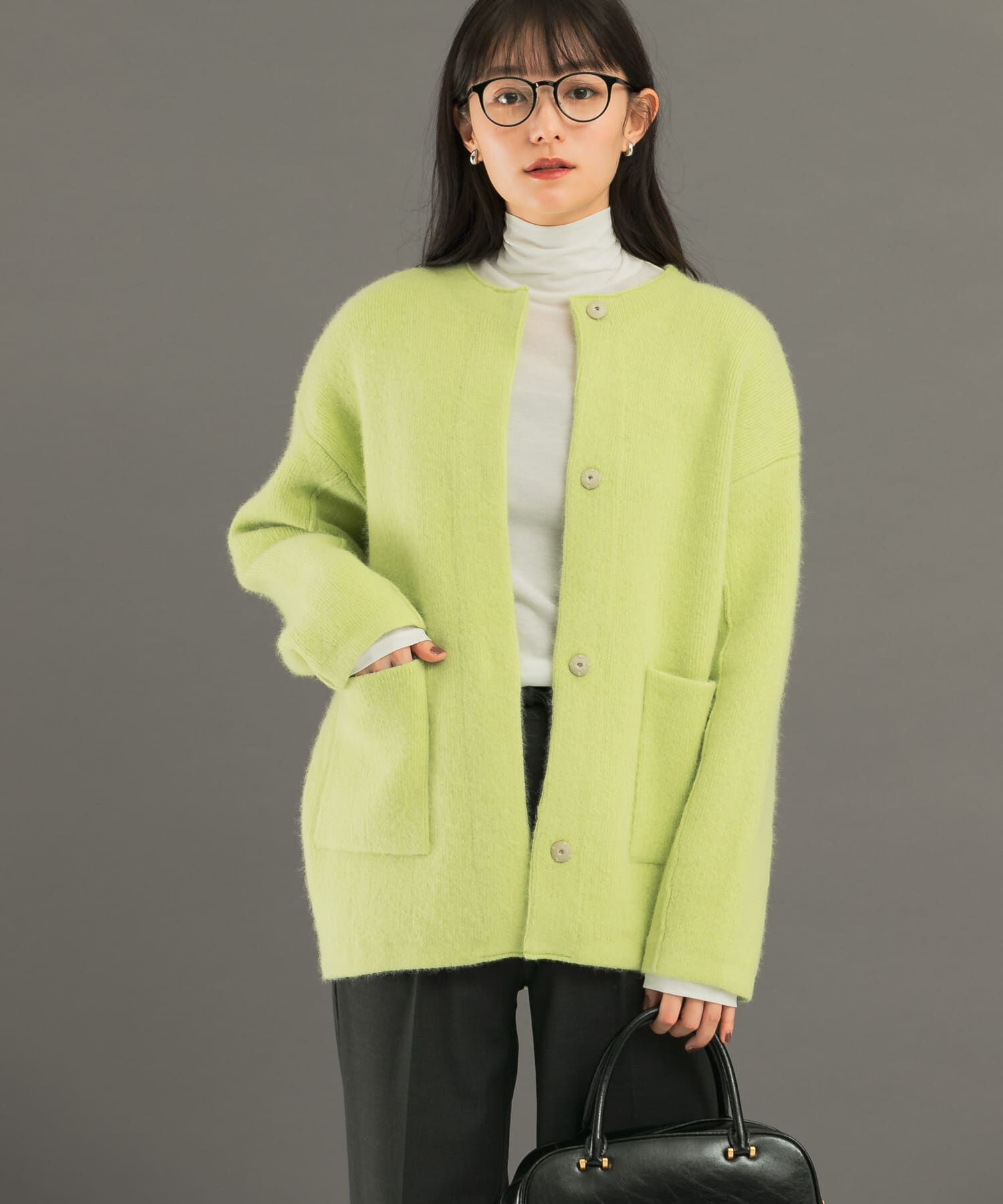 URBAN RESEARCH ROSSO「エアリーニットジャケット」|カーディガン|