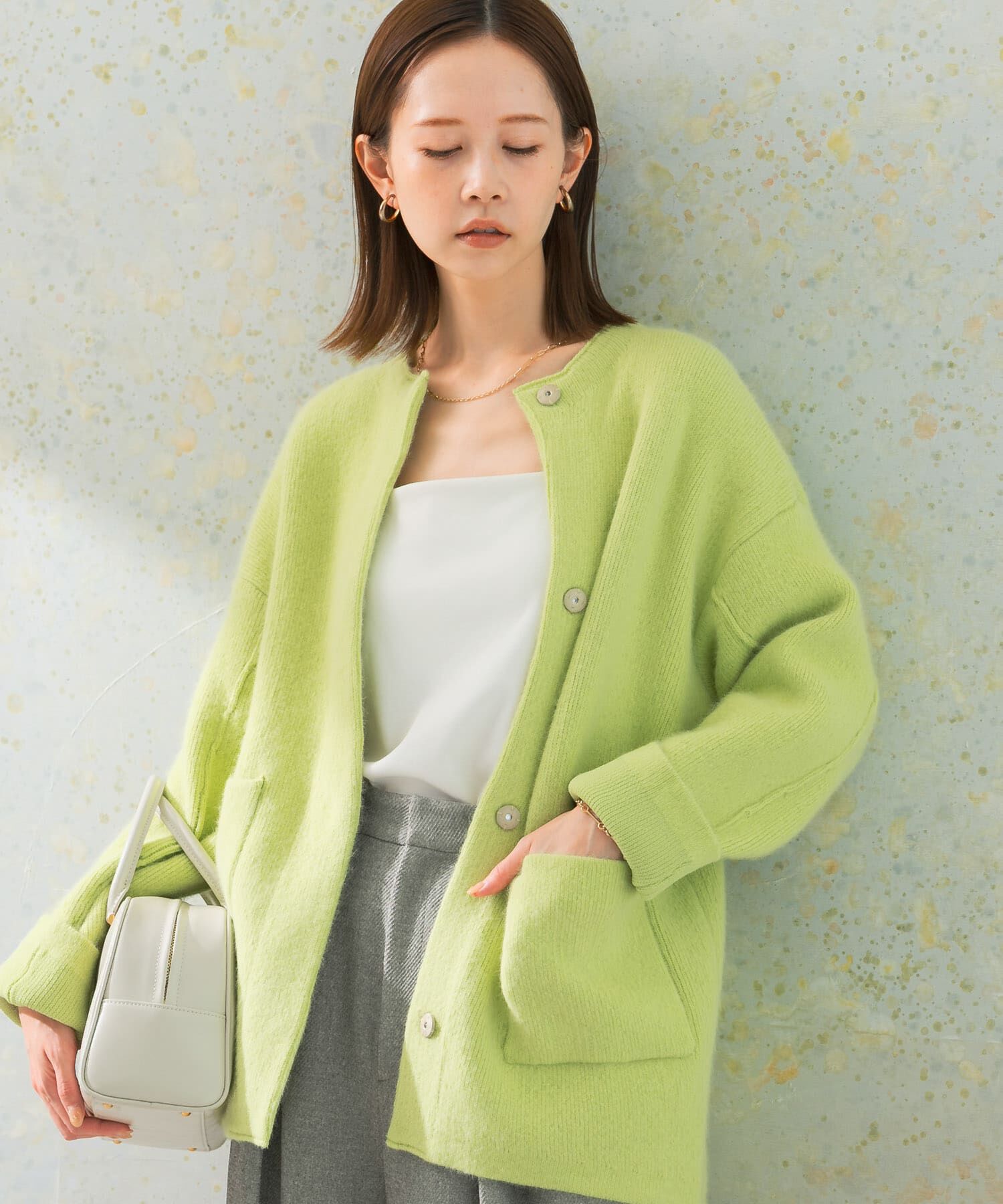 URBAN RESEARCH ROSSO「エアリーニットジャケット」|カーディガン|