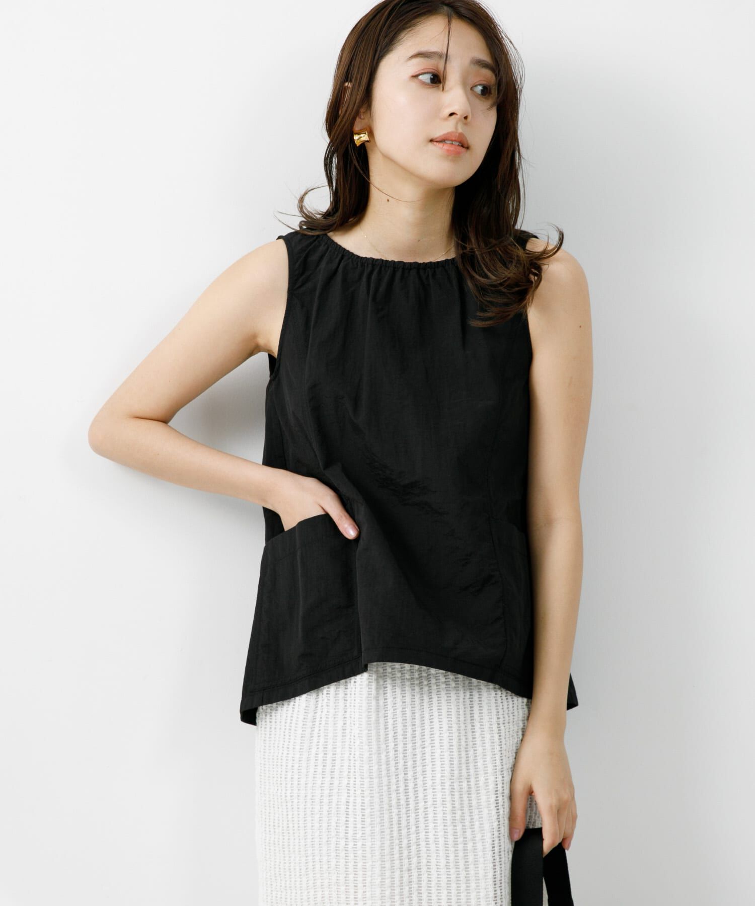 URBAN RESEARCH ROSSO「F by ROSSO　撥水ナイロンプルオーバー」|Tシャツ・カットソー|ブラック