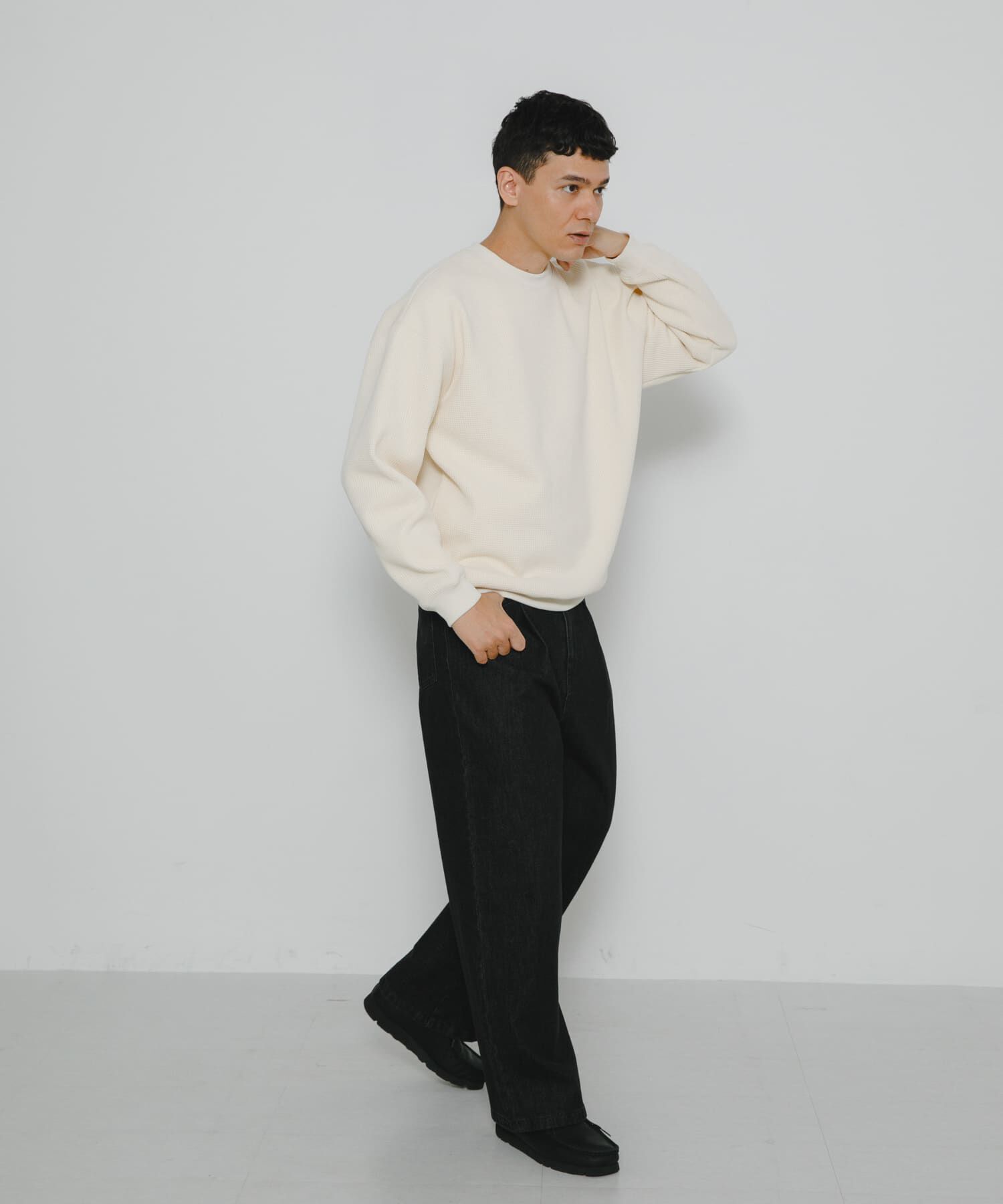 Sonny Label 「裏起毛ワッフルリラックスフィットプルオーバー」|Tシャツ・カットソー|