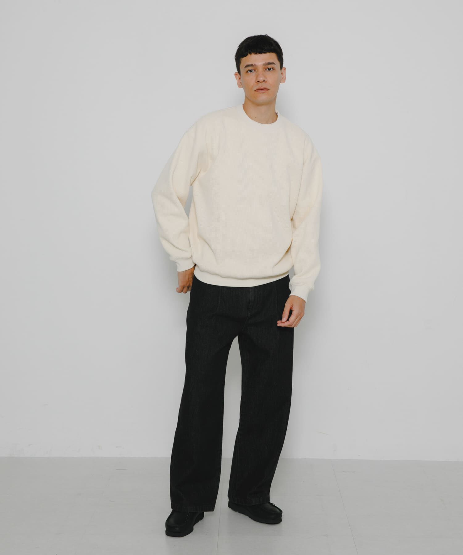 Sonny Label 「裏起毛ワッフルリラックスフィットプルオーバー」|Tシャツ・カットソー|