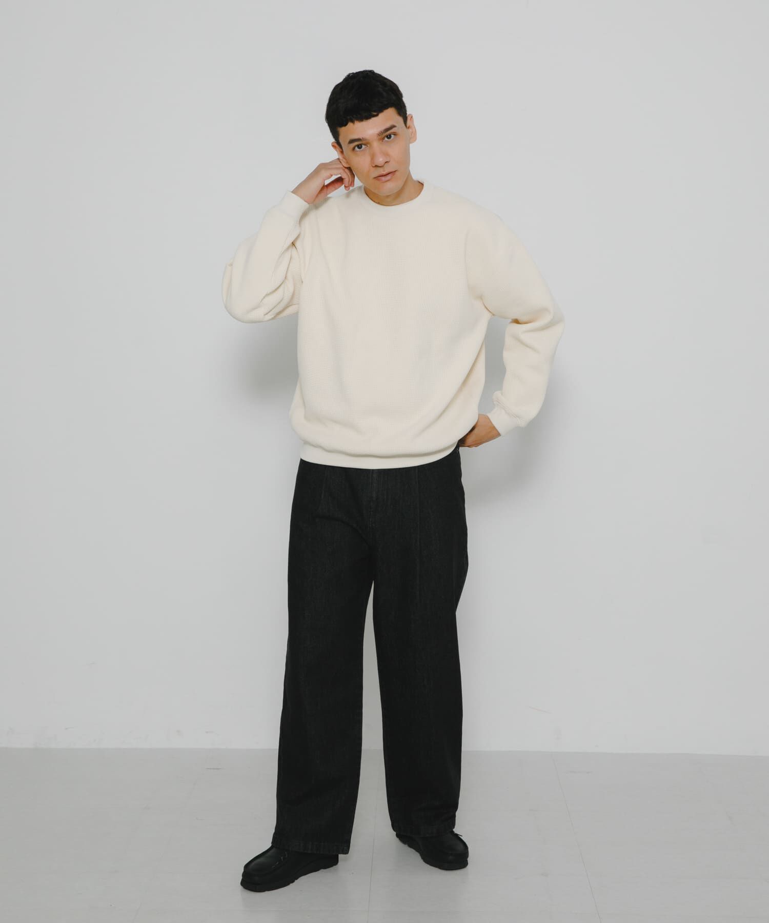 Sonny Label 「裏起毛ワッフルリラックスフィットプルオーバー」|Tシャツ・カットソー|