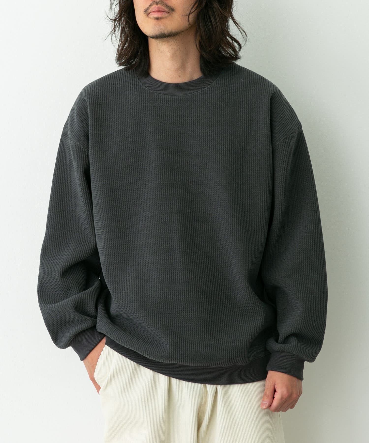 Sonny Label 「裏起毛ワッフルリラックスフィットプルオーバー」|Tシャツ・カットソー|