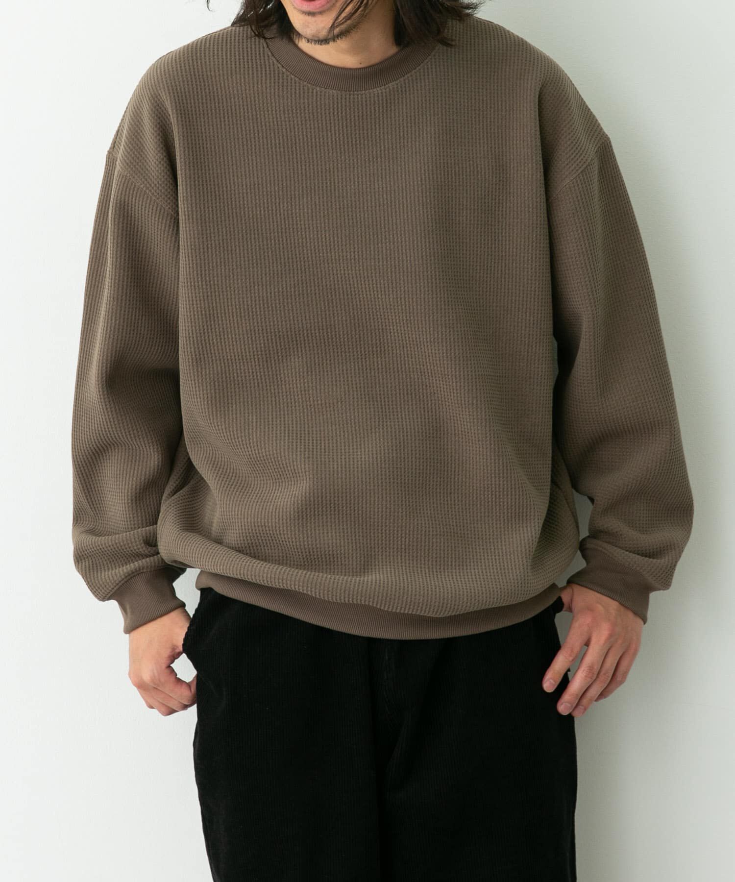 Sonny Label 「裏起毛ワッフルリラックスフィットプルオーバー」|Tシャツ・カットソー|