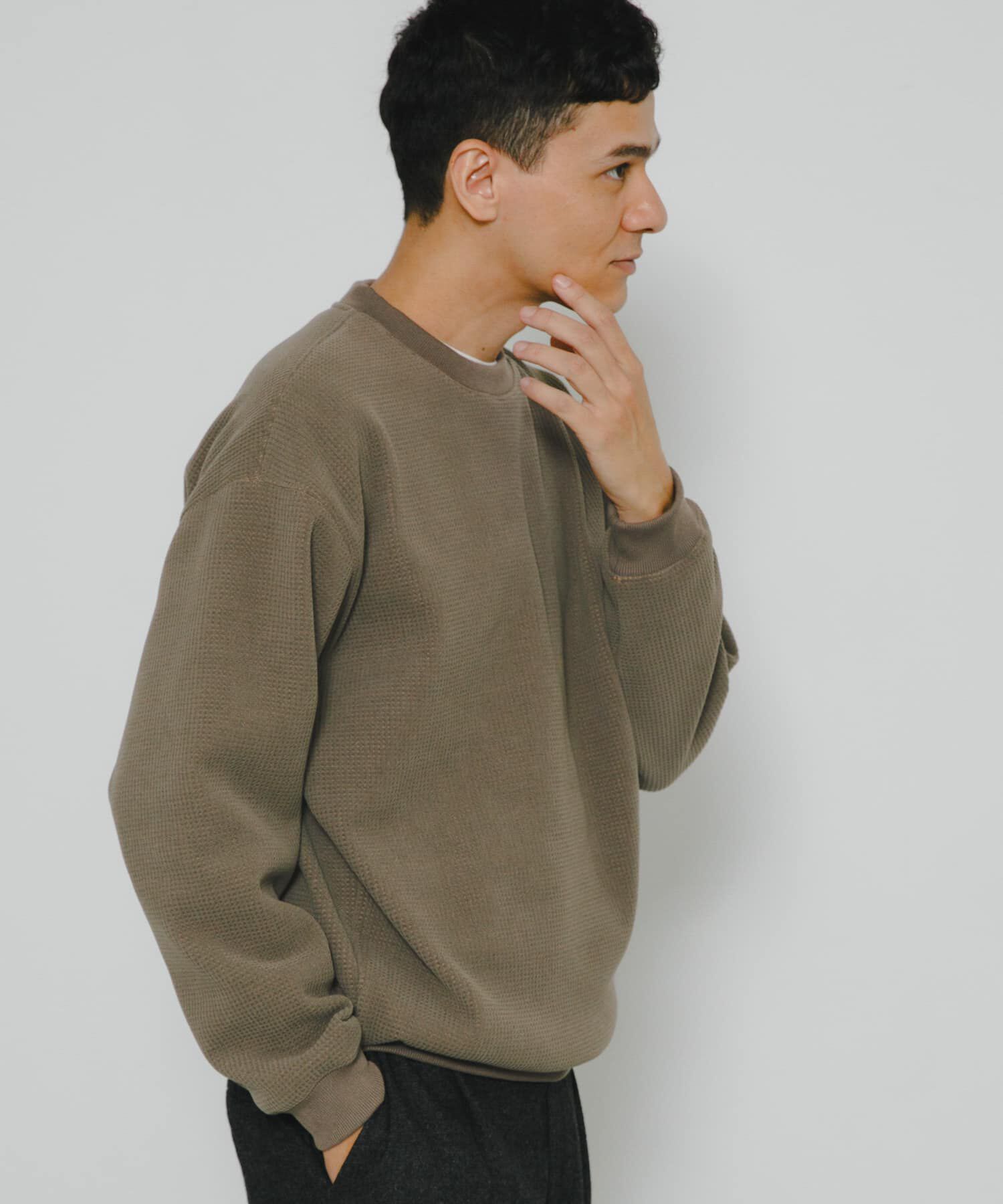 Sonny Label 「裏起毛ワッフルリラックスフィットプルオーバー」|Tシャツ・カットソー|