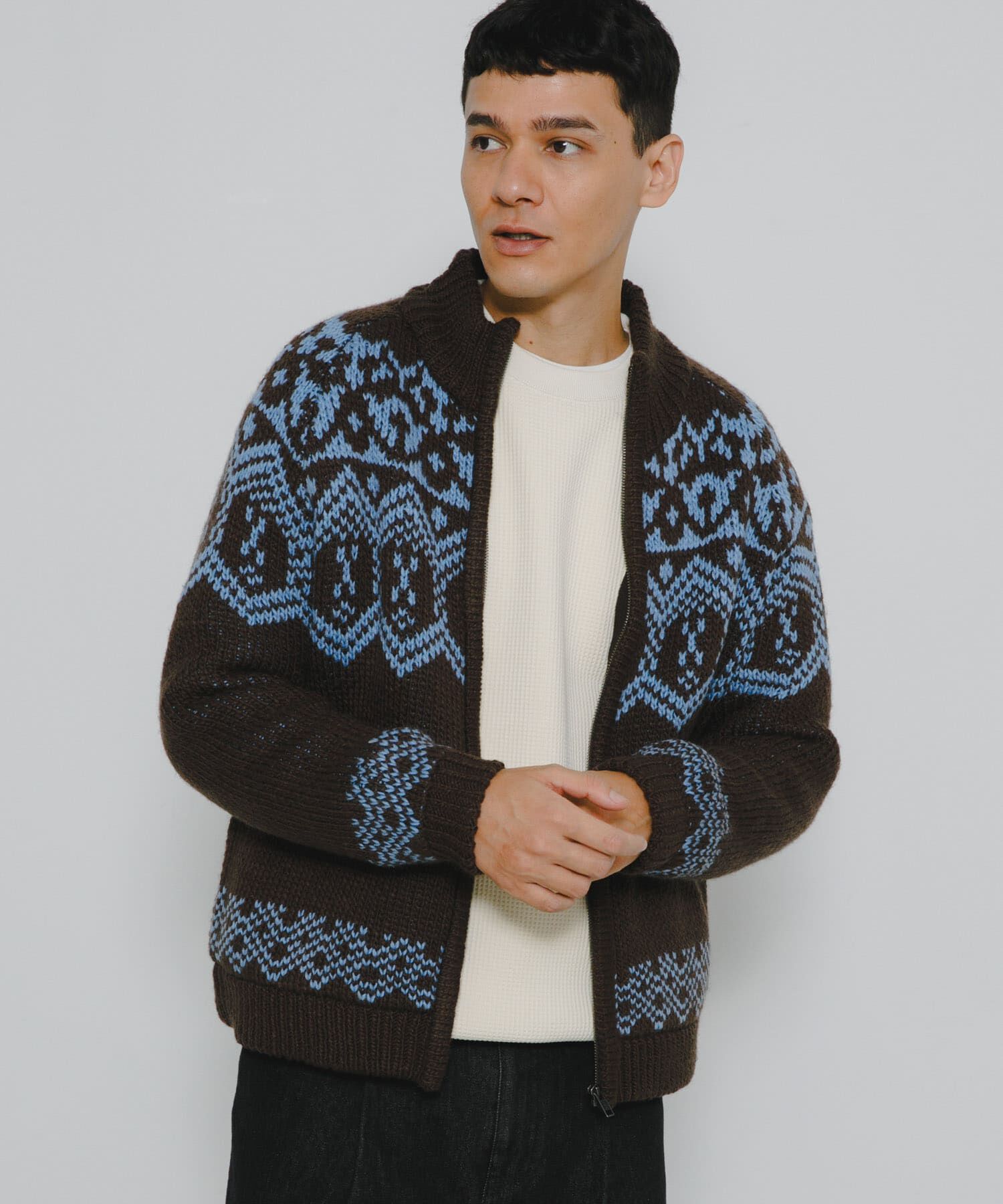 Sonny Label 「ジャガードジップアップニット」|ニット・セーター|