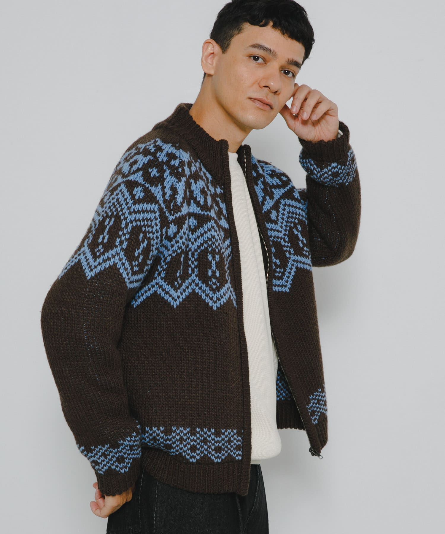 Sonny Label 「ジャガードジップアップニット」|ニット・セーター|