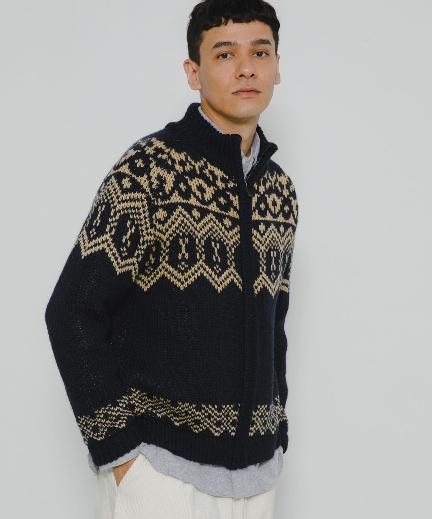 Sonny Label 「ジャガードジップアップニット」|ニット・セーター|