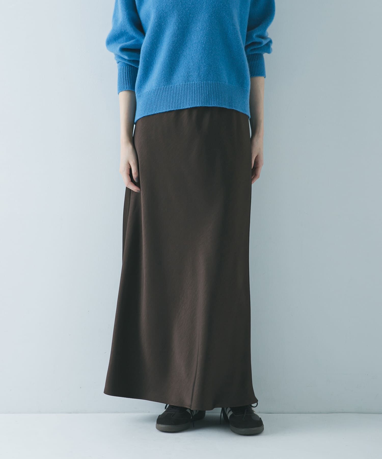 URBAN RESEARCH「サテンバイアススカート」|スカート|ブラウン