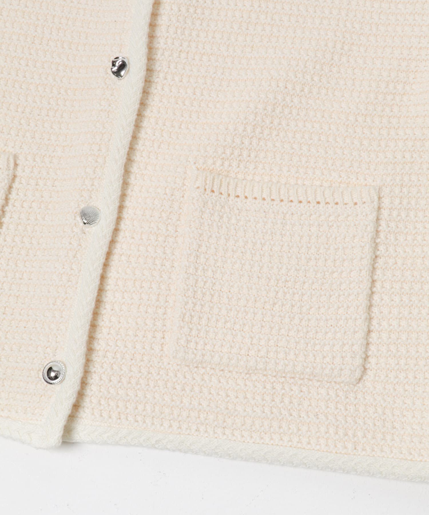 URBAN RESEARCH ROSSO「『WEB/一部店舗限定』ツイードノーカラーニットジャケット」|ノーカラージャケット|