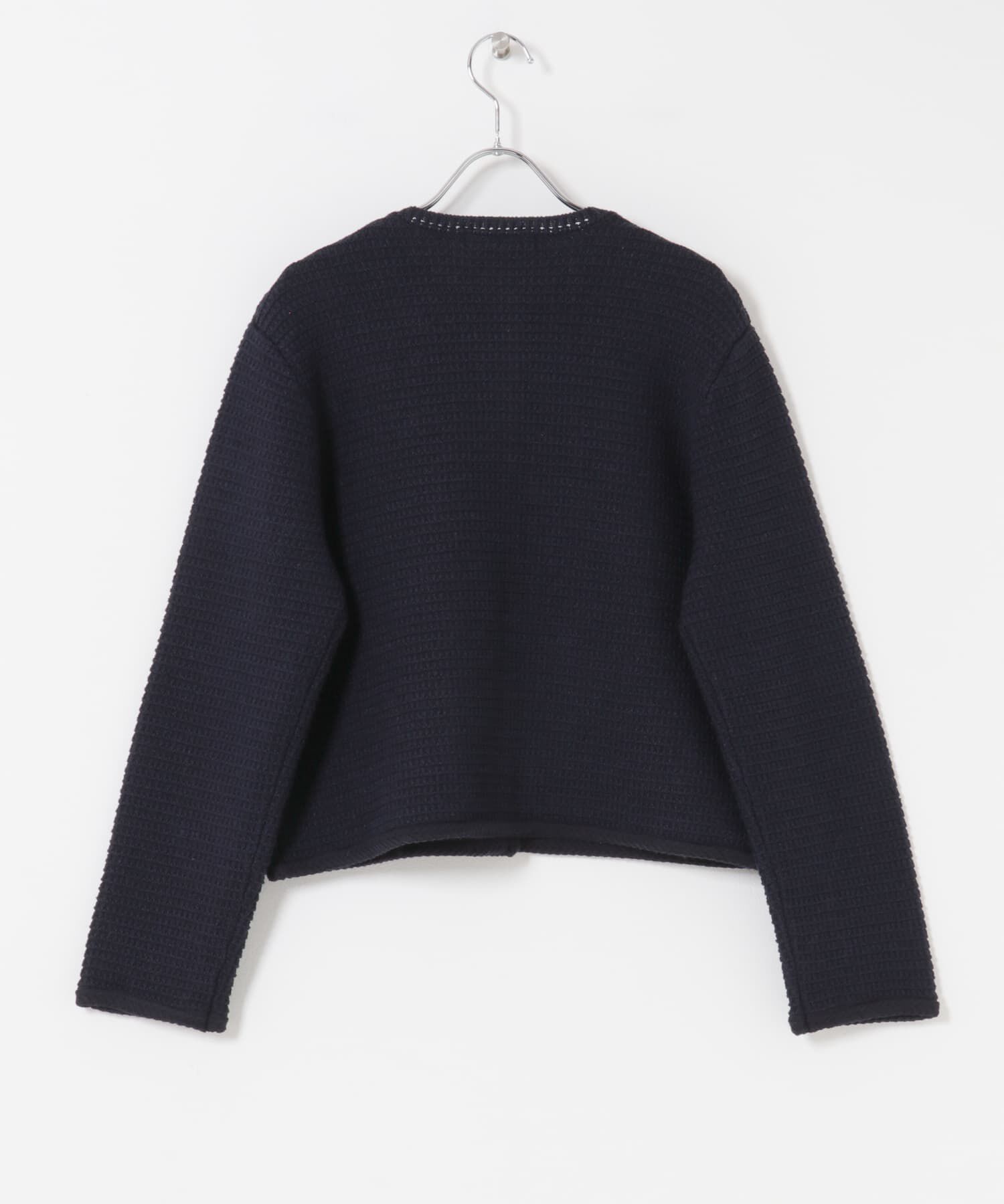 URBAN RESEARCH ROSSO「『WEB/一部店舗限定』ツイードノーカラーニットジャケット」|ノーカラージャケット|