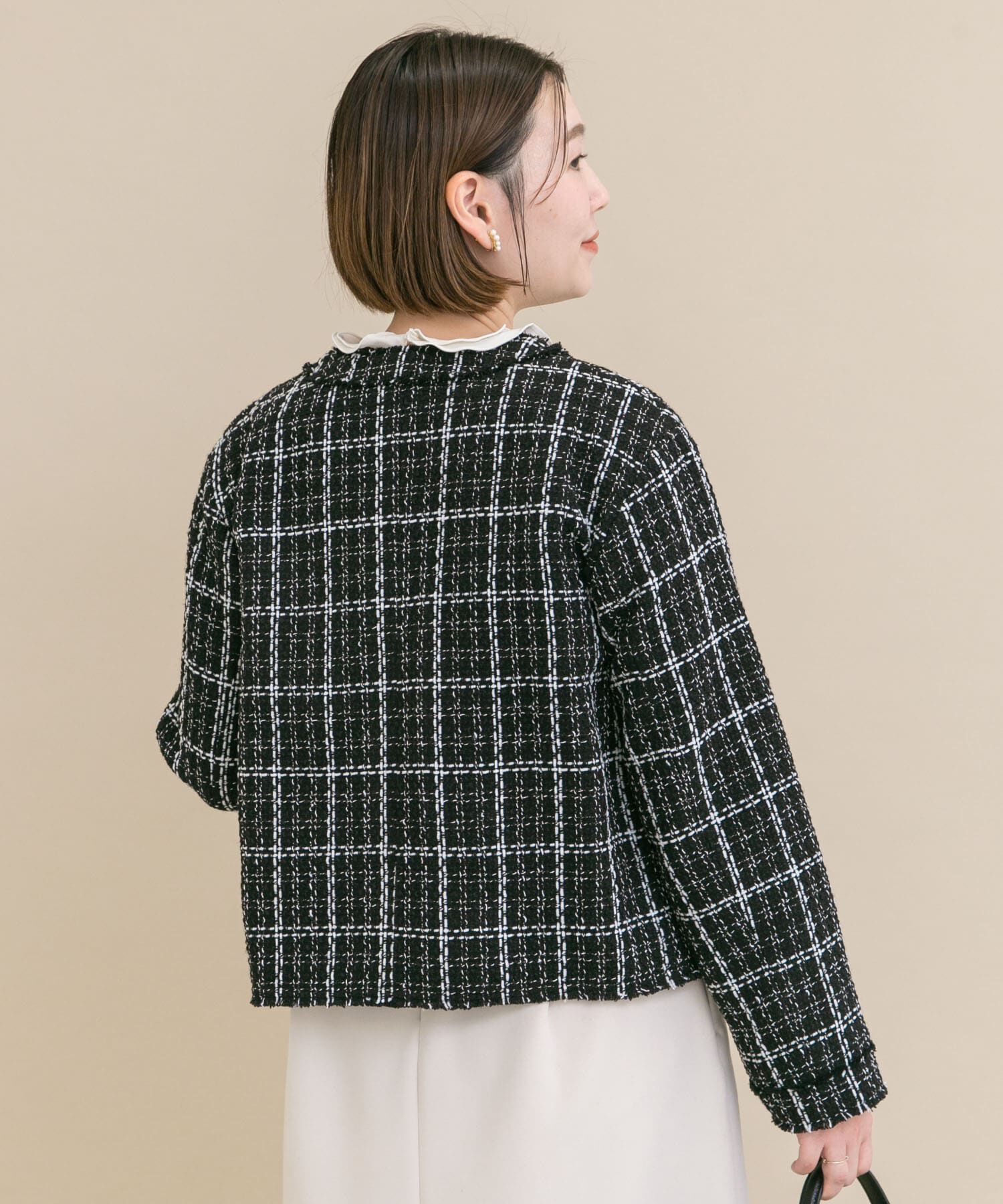 URBAN RESEARCH ROSSO「『WEB限定』ツイードノーカラージャケット」|ノーカラージャケット|