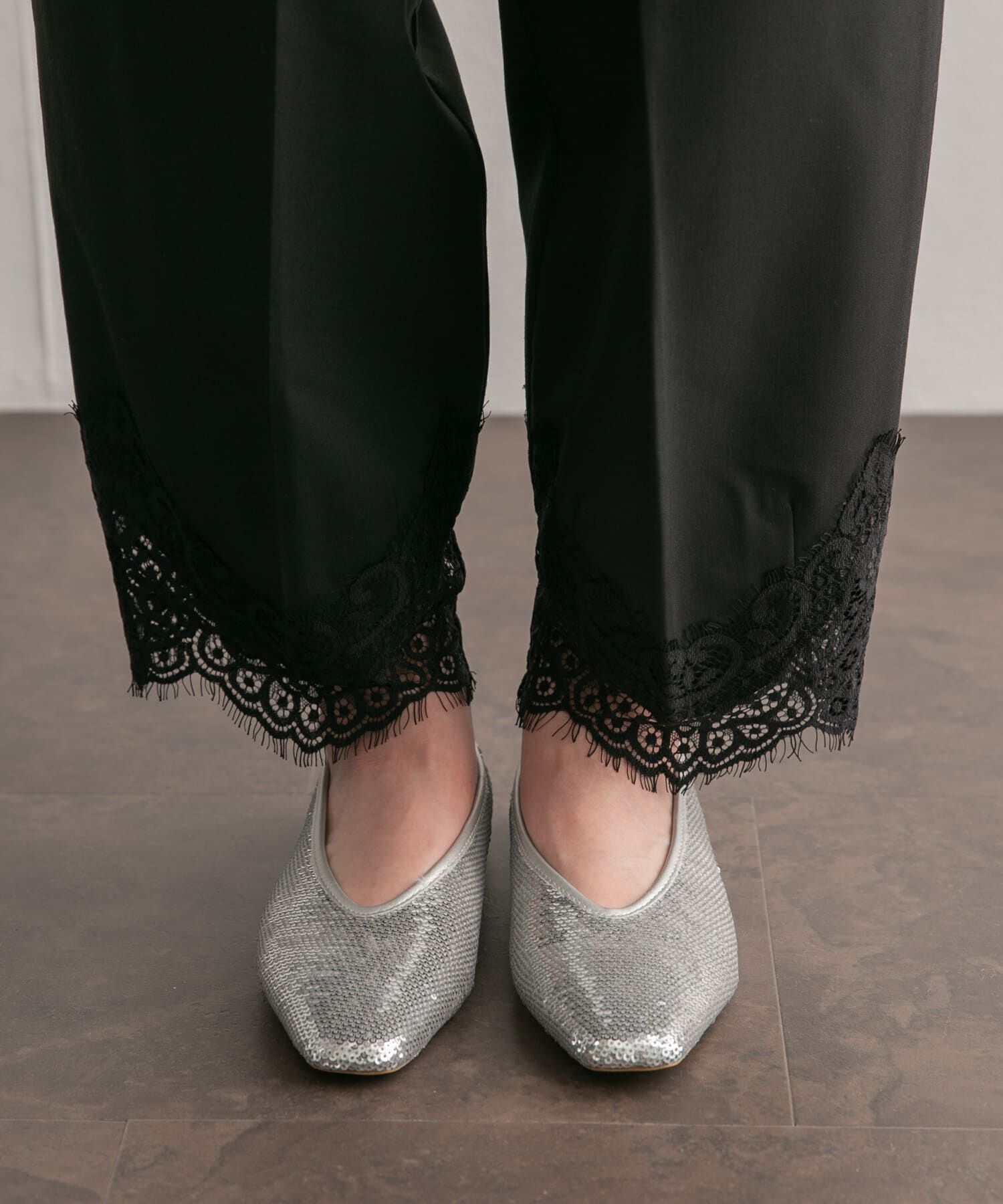  「レースヘムクロップドパンツ」|その他|