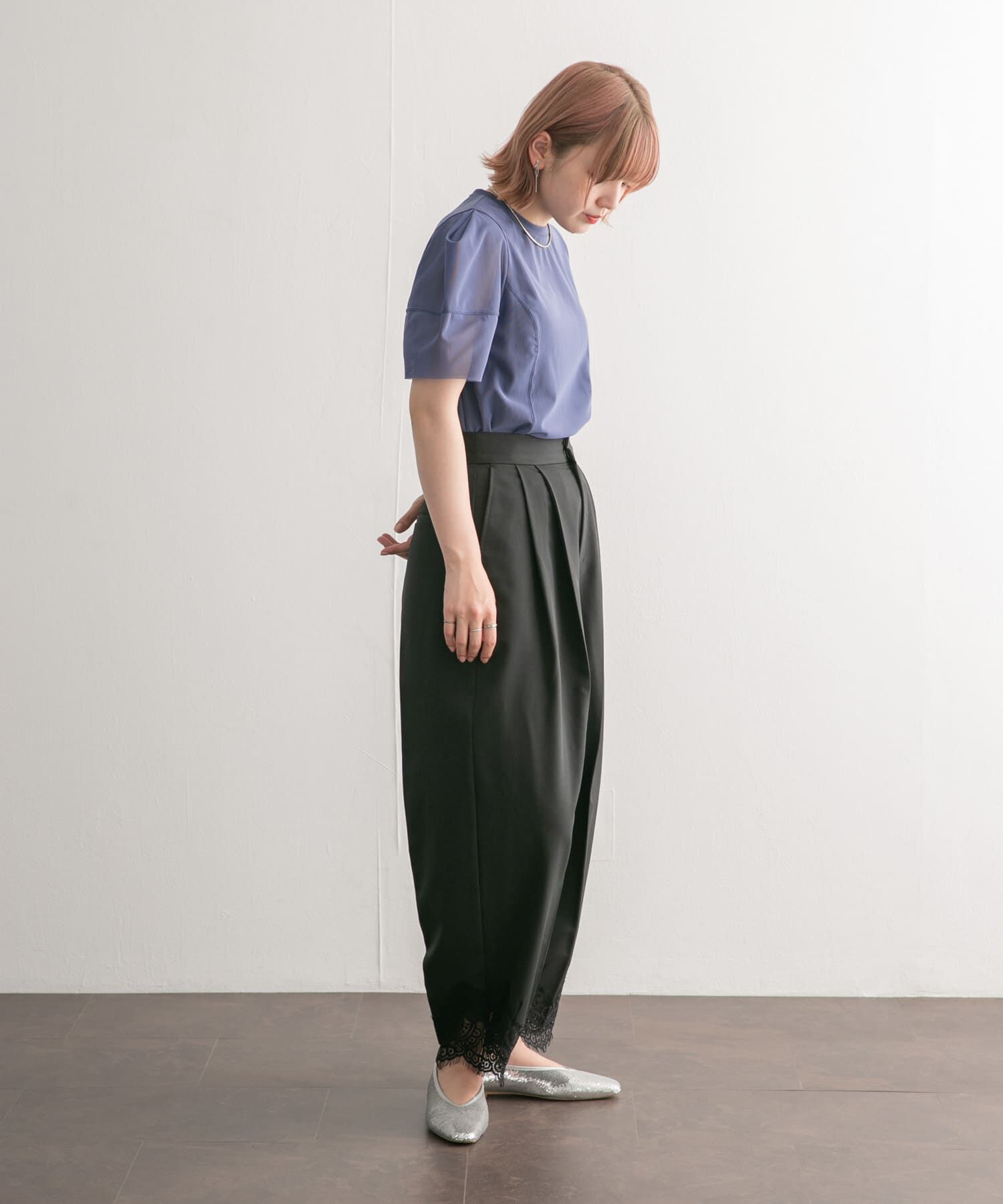  「レースヘムクロップドパンツ」|その他|