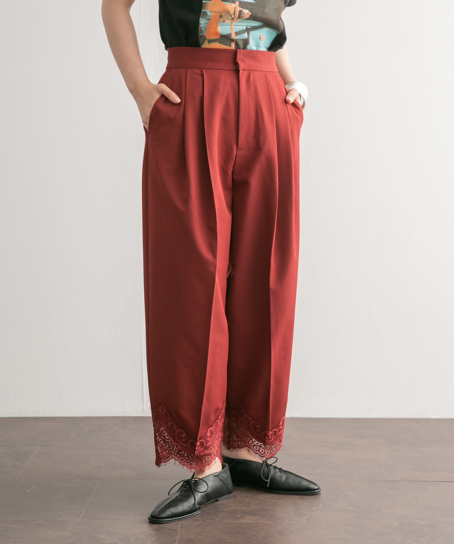  「レースヘムクロップドパンツ」|その他|