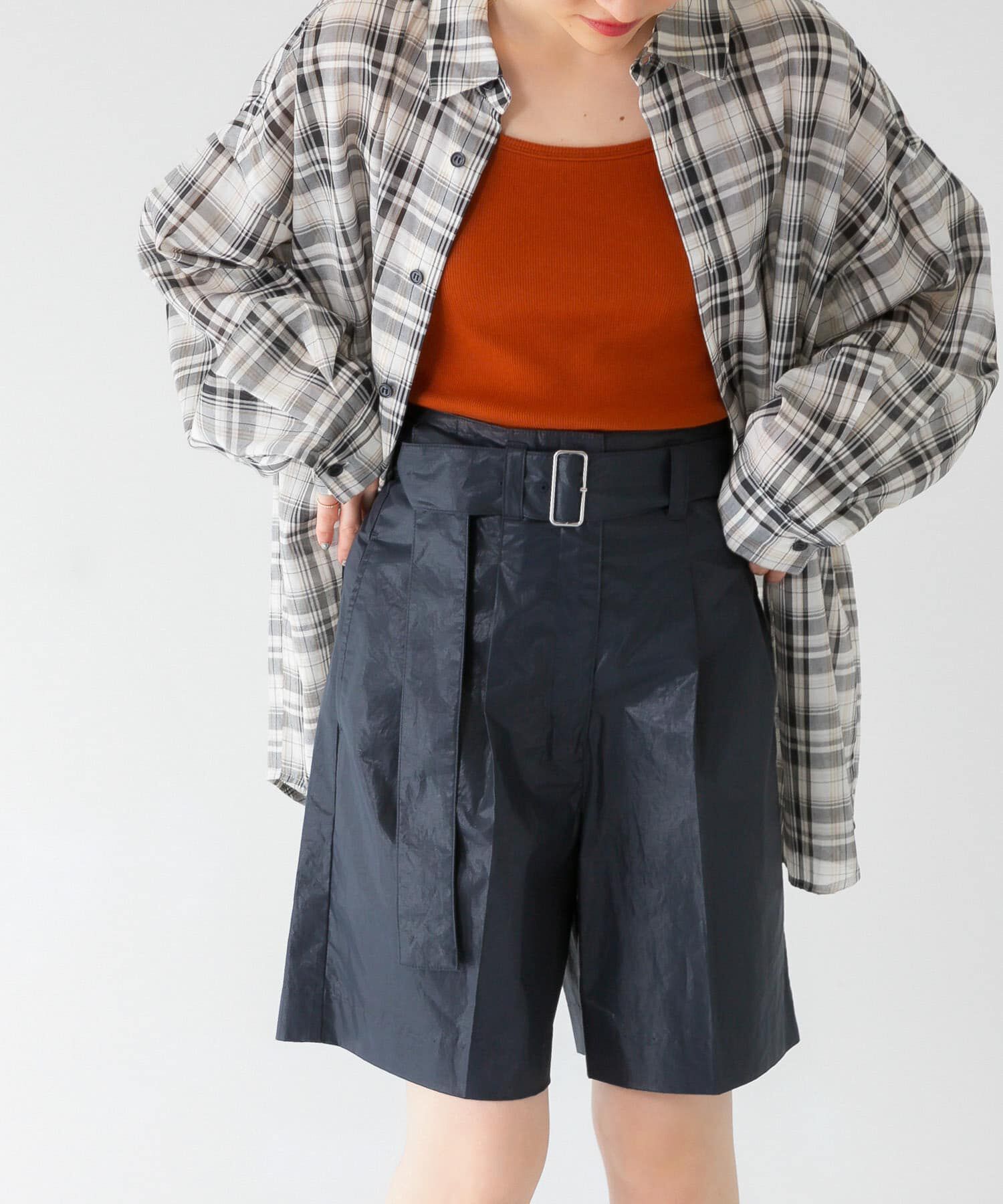  「ベルテッドコーティングハーフパンツ」|その他|