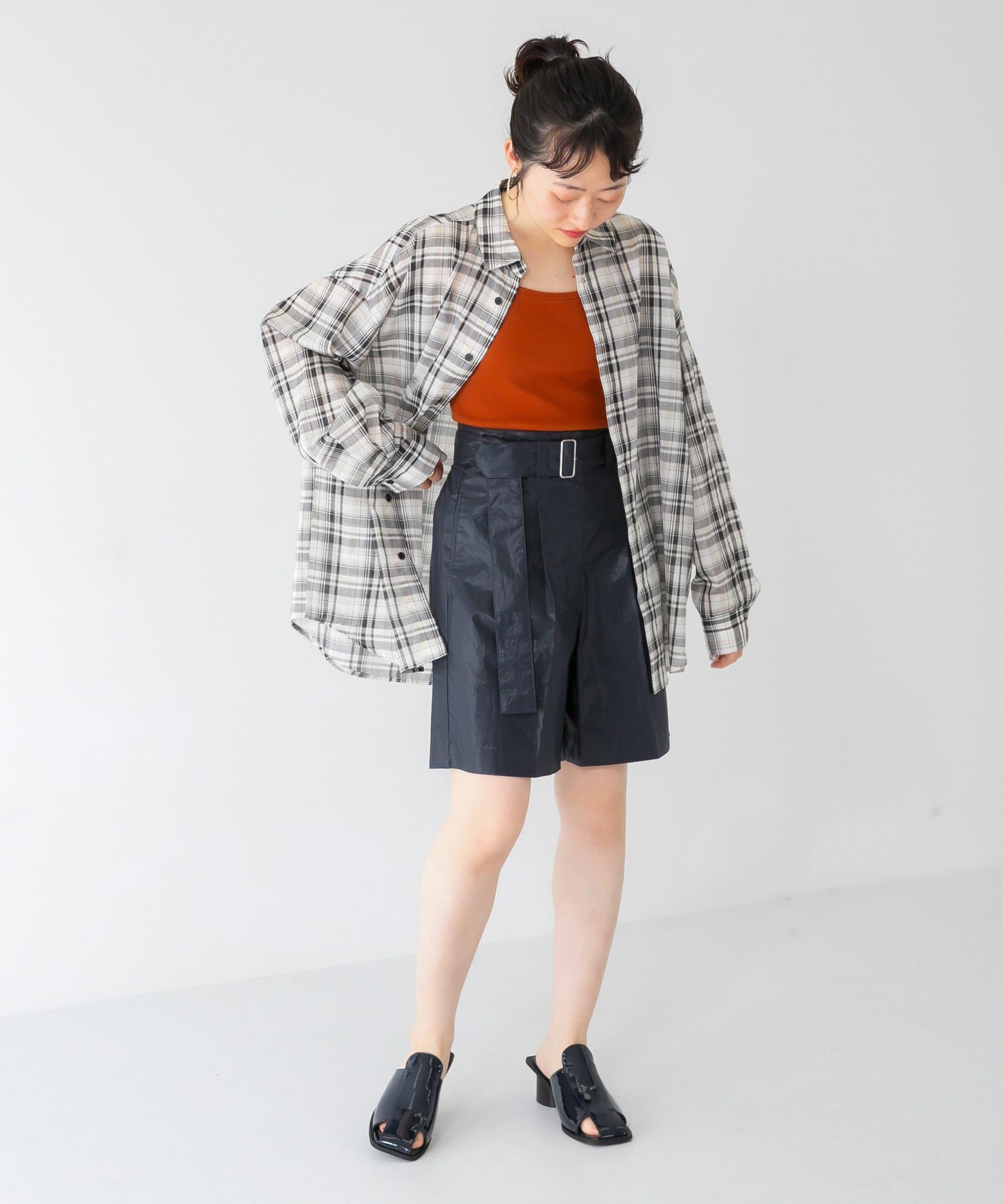  「ベルテッドコーティングハーフパンツ」|その他|