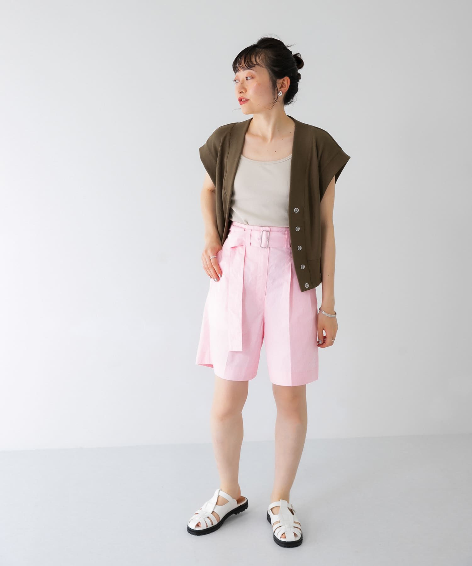  「ベルテッドコーティングハーフパンツ」|その他|