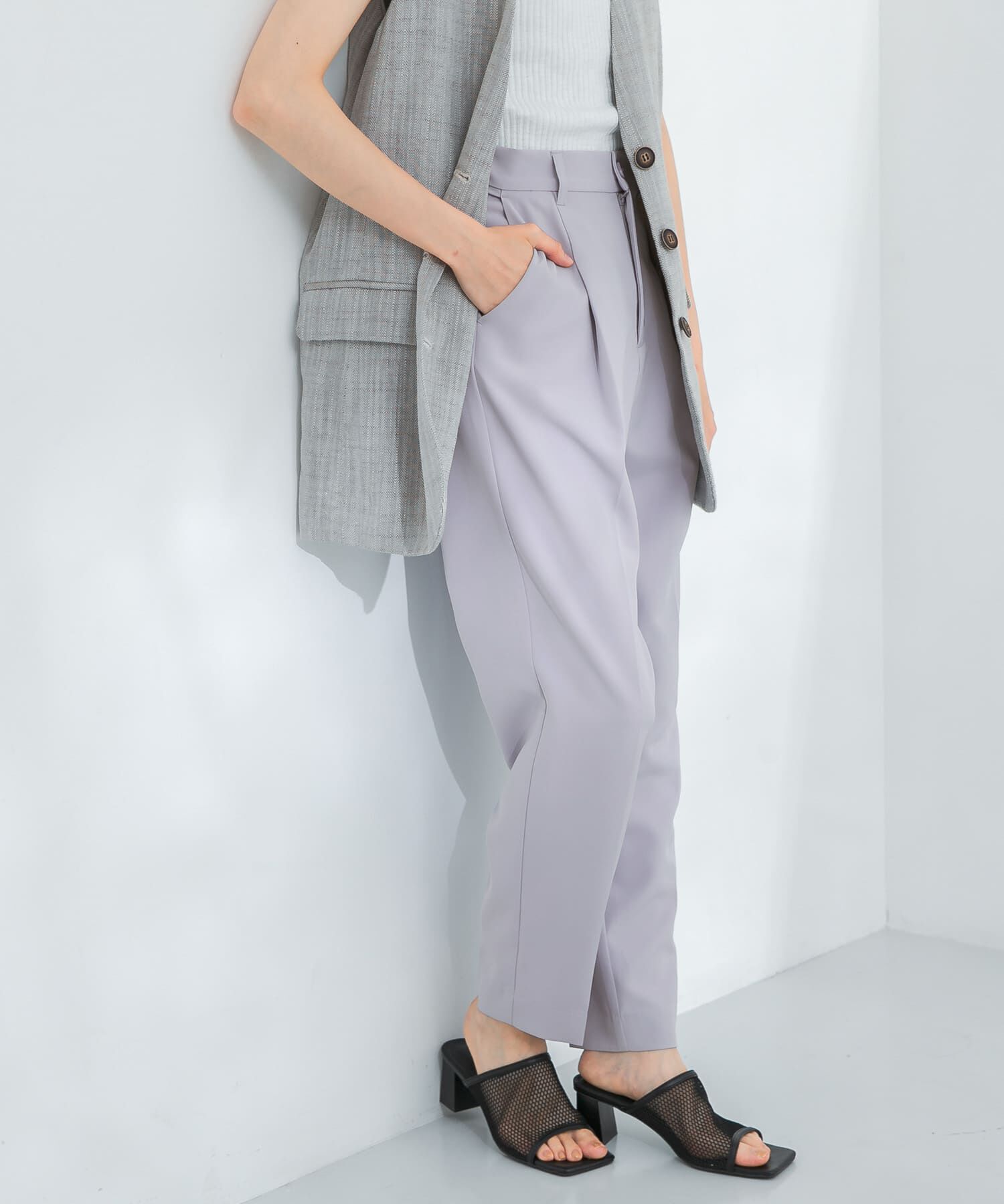  「illi　ワンタックスリムテーパードパンツ」|その他|