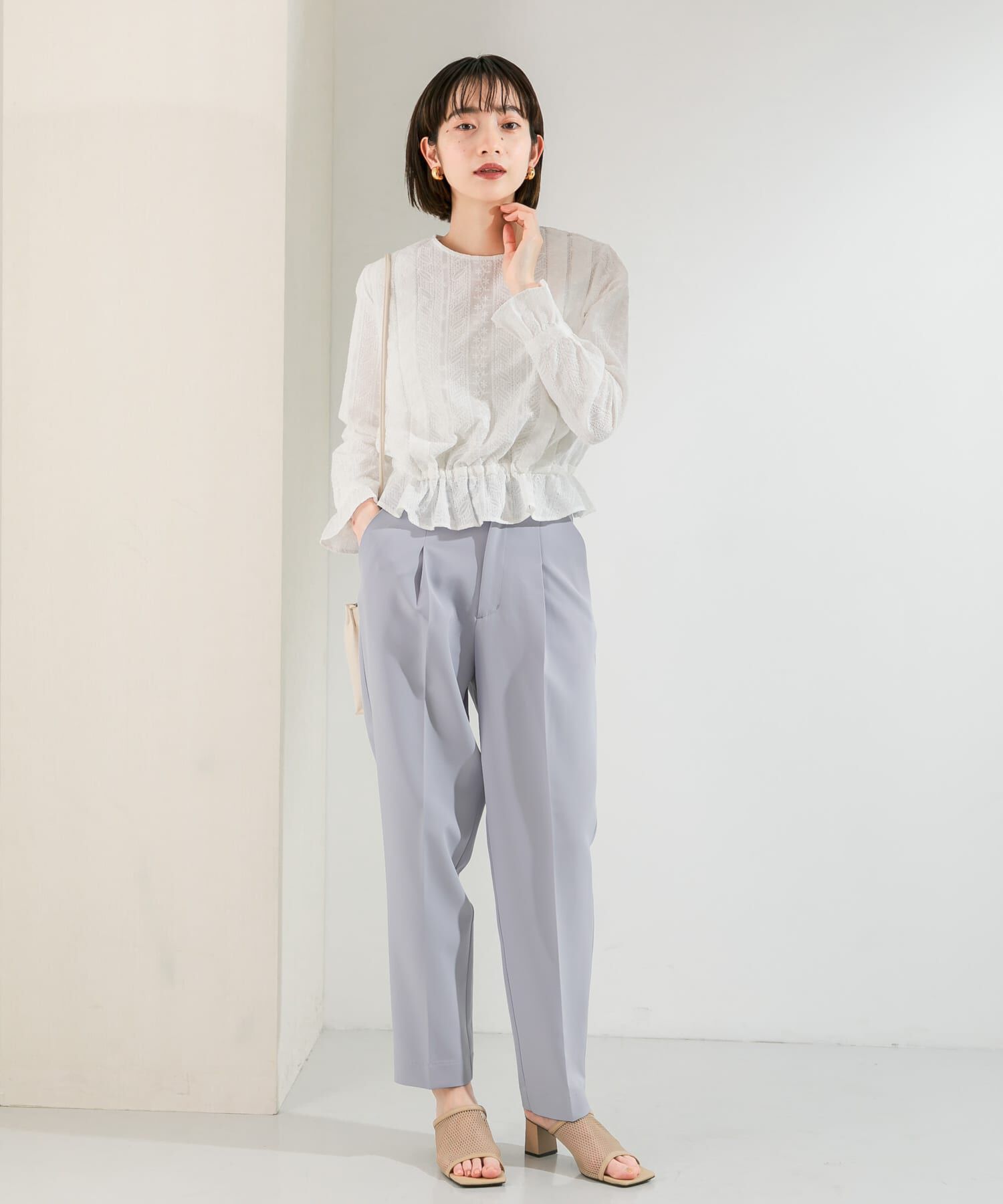  「illi　ワンタックスリムテーパードパンツ」|その他|