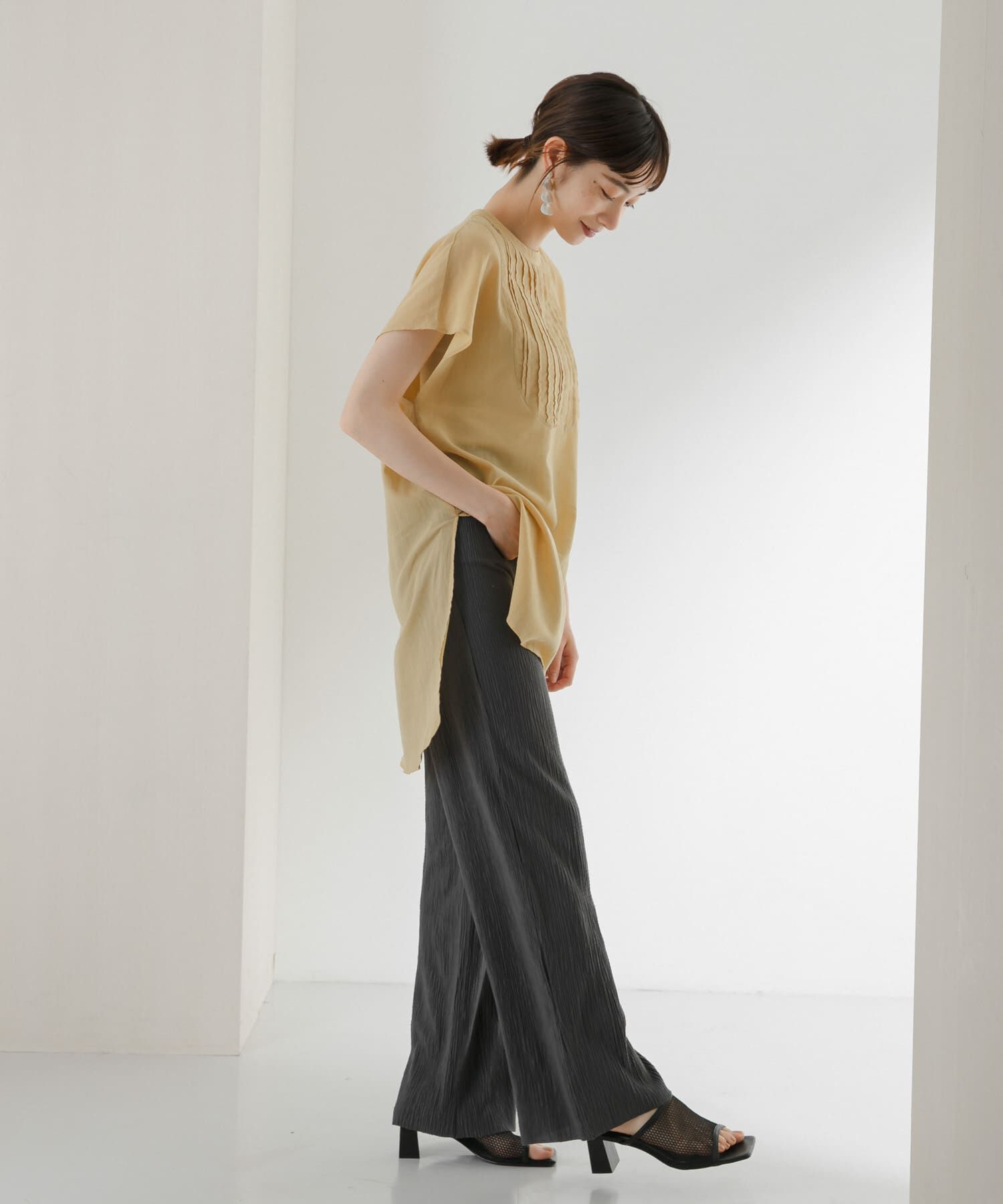  「コットンタッチプリーツパンツ」|その他|