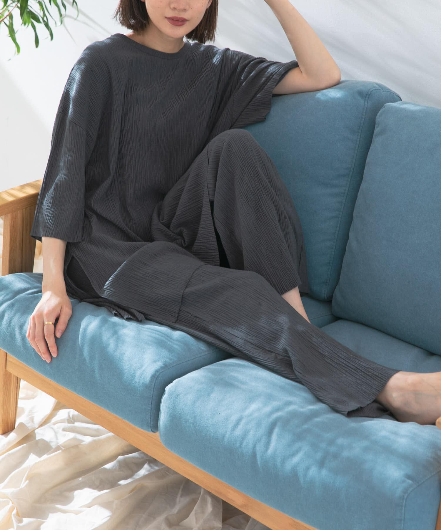  「コットンタッチプリーツパンツ」|その他|