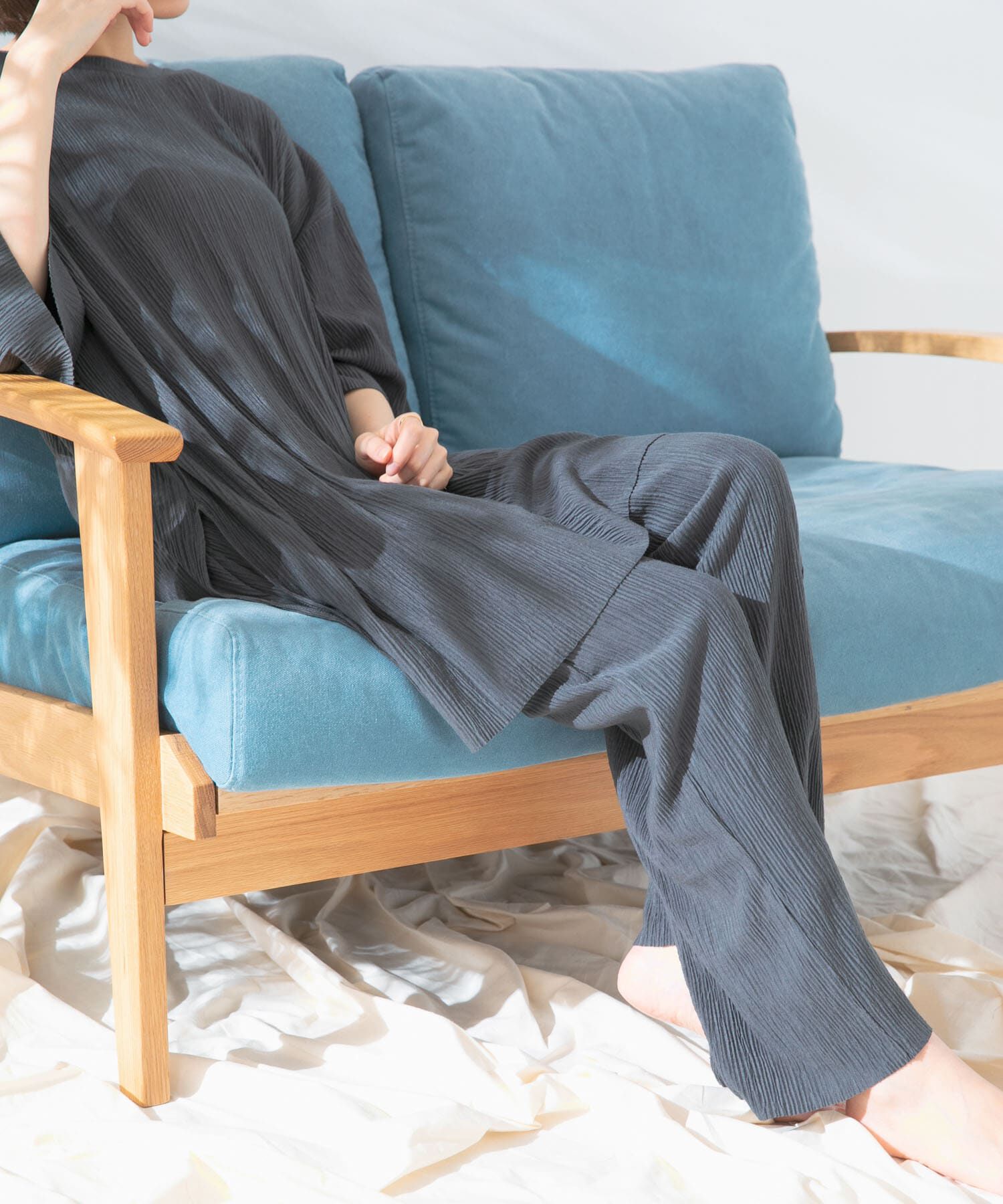  「コットンタッチプリーツパンツ」|その他|