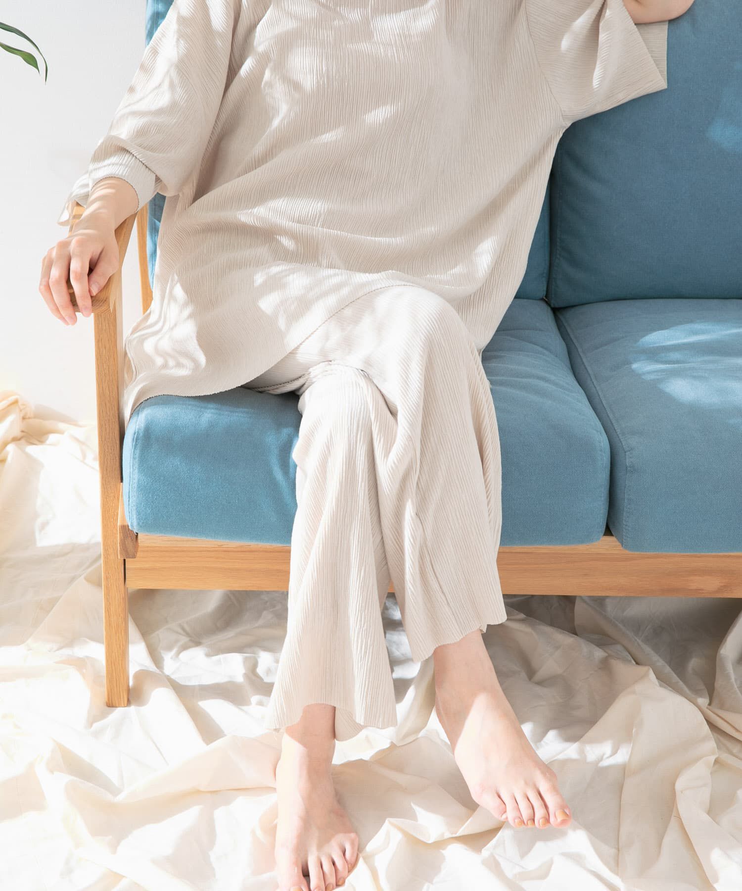 「コットンタッチプリーツパンツ」|その他|
