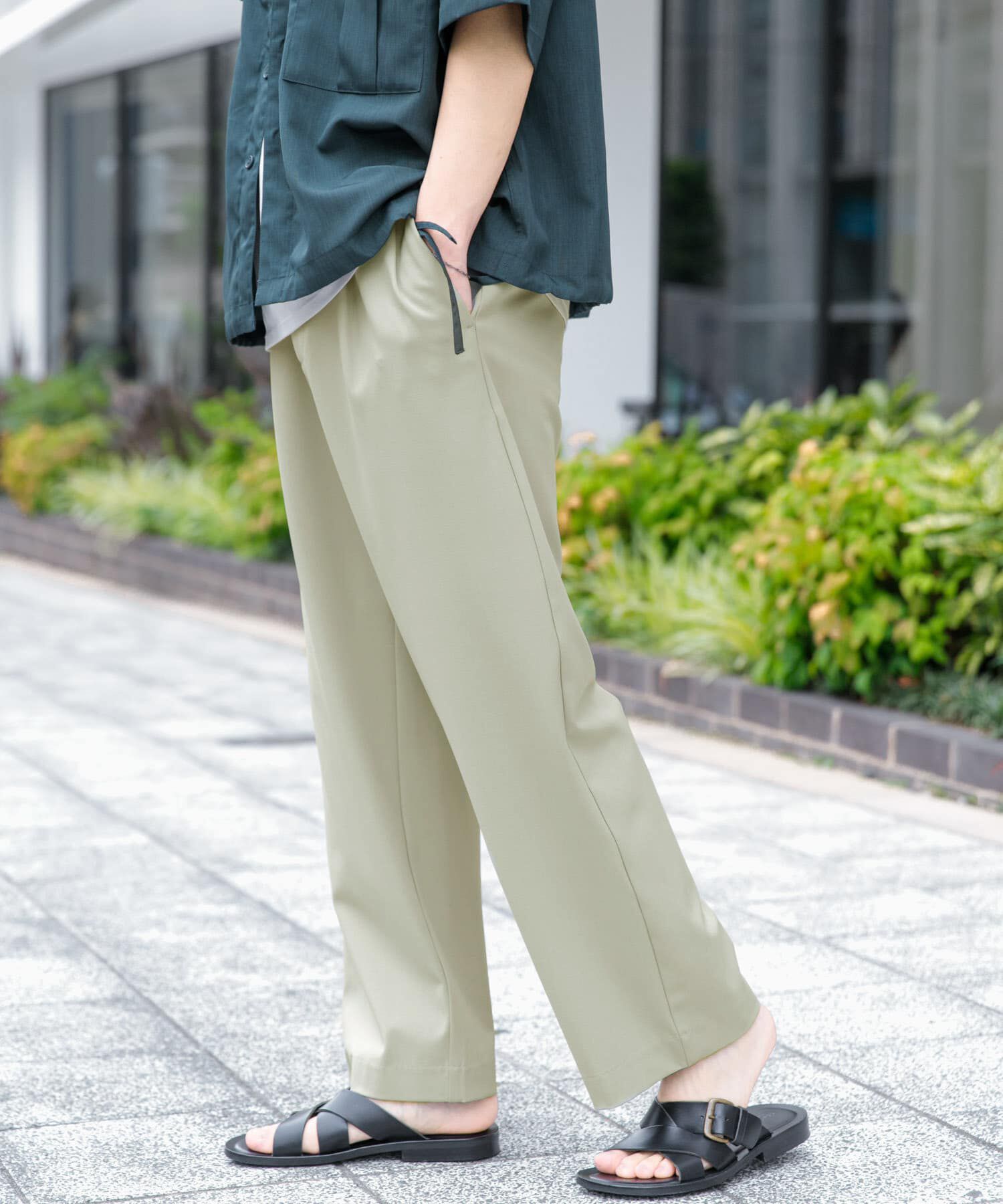 SENSE OF PLACE by URBAN RESEARCH「『イージーケア/セットアップ対応』ダブルタックワイドスラックス」|その他|