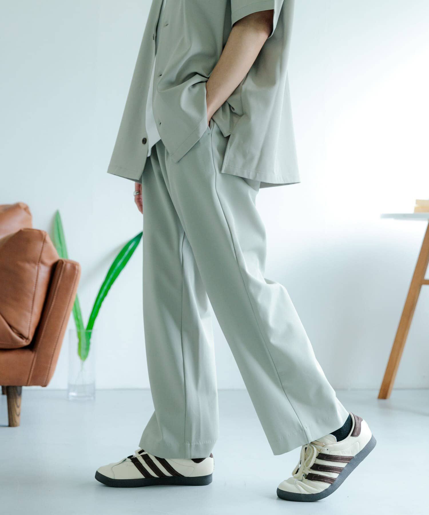 SENSE OF PLACE by URBAN RESEARCH「『イージーケア/セットアップ対応』ダブルタックワイドスラックス」|その他|