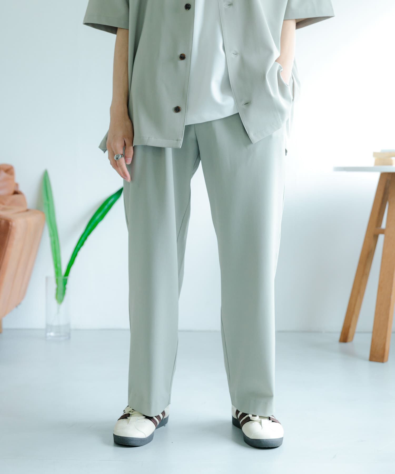 SENSE OF PLACE by URBAN RESEARCH「『イージーケア/セットアップ対応』ダブルタックワイドスラックス」|その他|