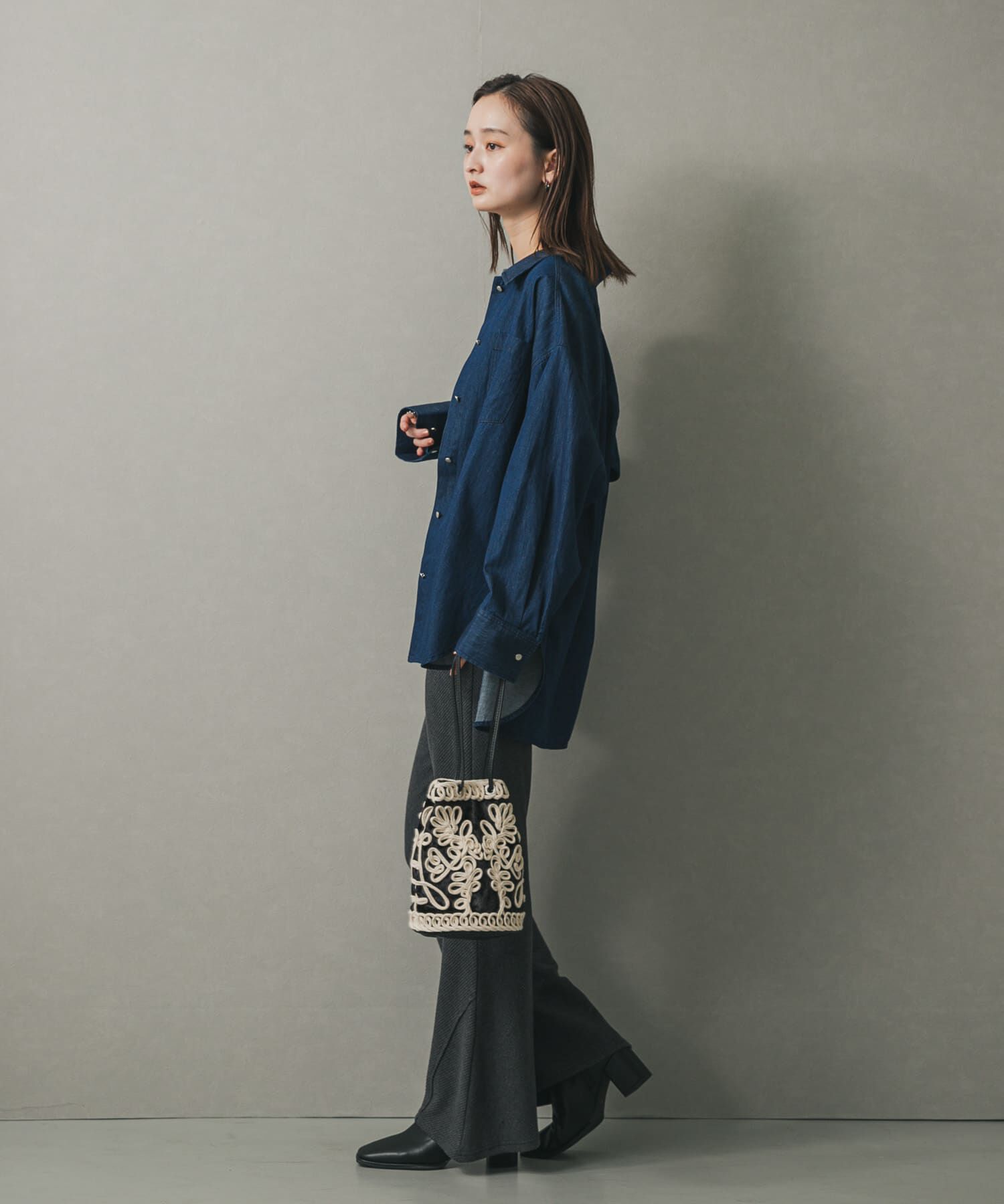 SENSE OF PLACE by URBAN RESEARCH「コードシシュウベロアバッグ」|ハンドバッグ|